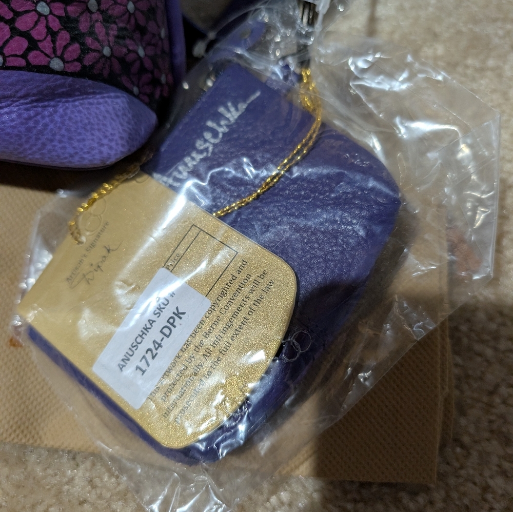 ANUSCHKA Leather Dual Compartment CB, 7-Pocket Handbag Purse + Access NWT - Picture 6 of 13